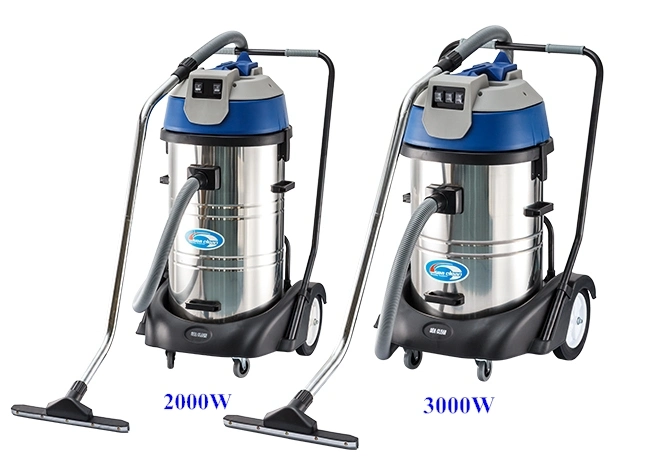 60L Two Motors Stainless Steel Wet and Dry Vacuum Cleaner
